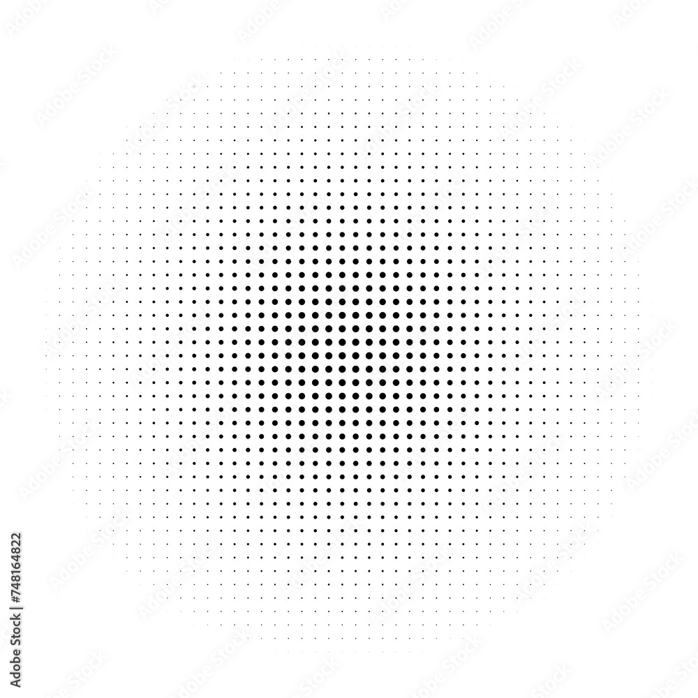 Dots Halftone set, Seamless black dots 