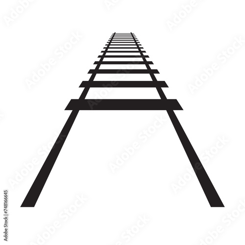 railway track icon- vector illustration