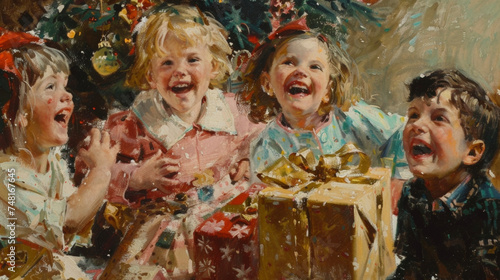 Childrens laughter and the sound of wrapping paper being torn bring a sense of joy and wonder to the holiday.
