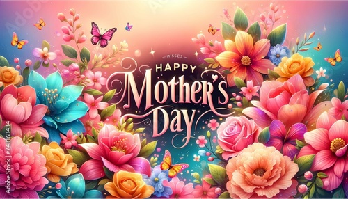 Happy Mother's Day- Mother's Day marketing concept, banner, postcard, image
