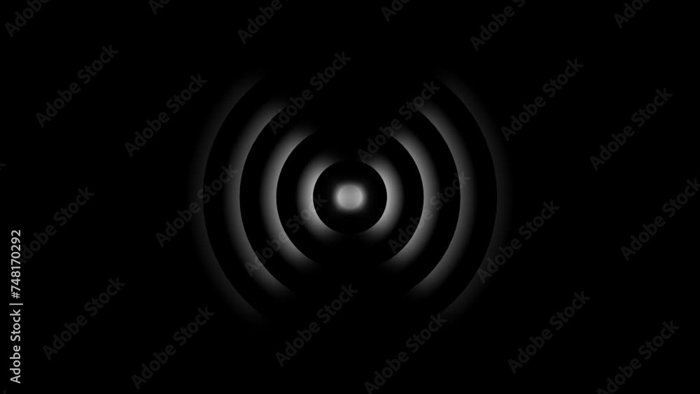 Radio wave looping screen background animation . Radio wave looping screen background animation .