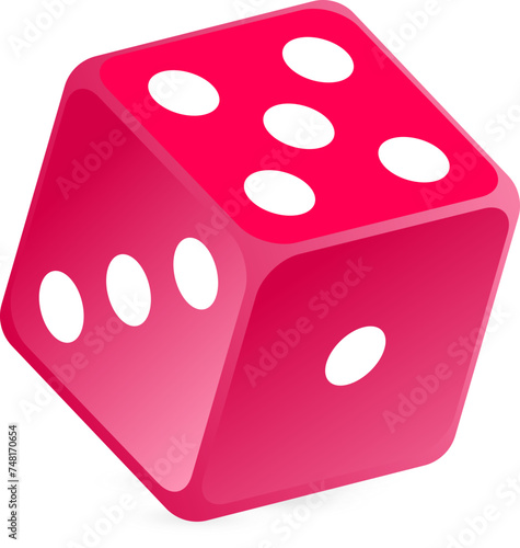 Red dice with white dots