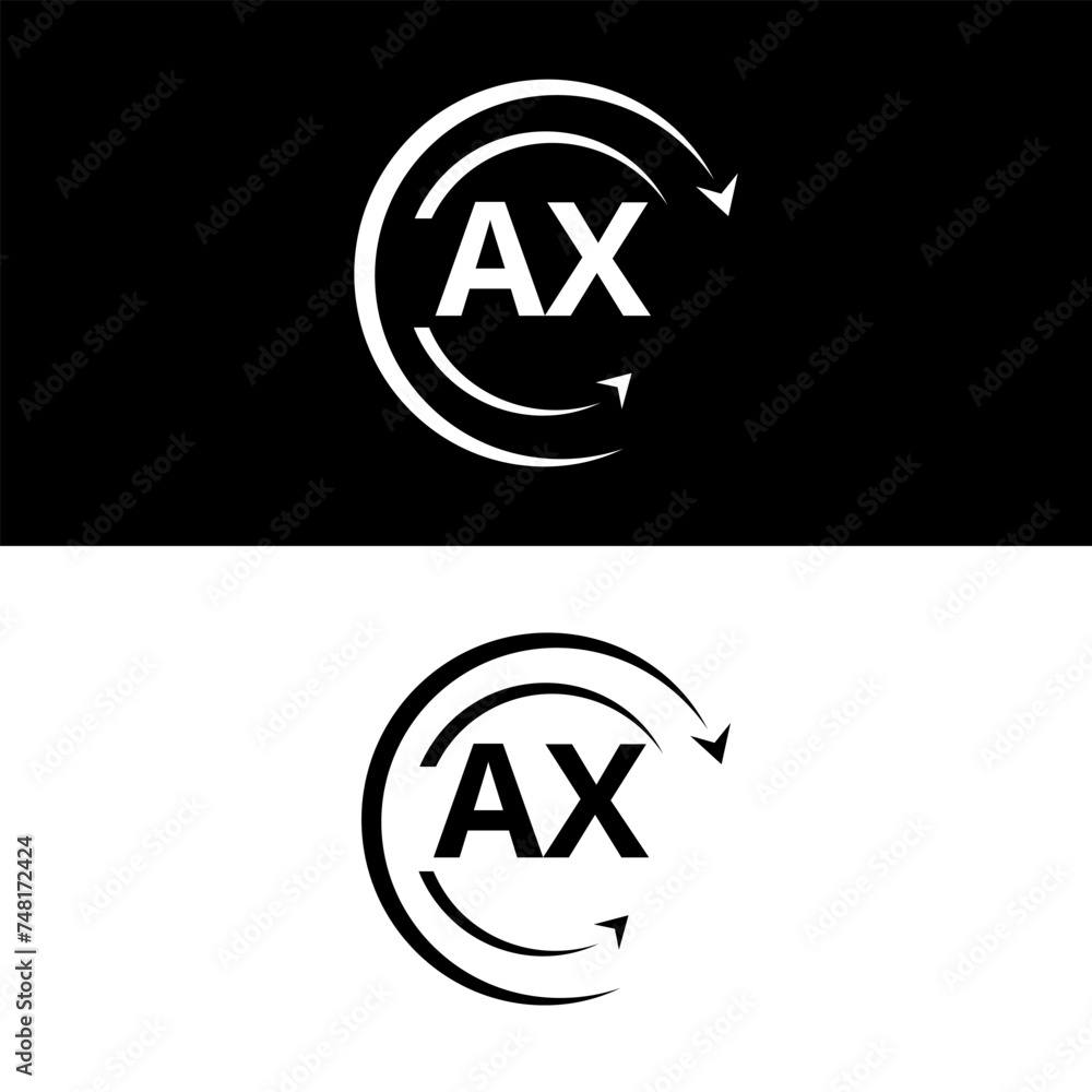AX letter logo minimal unique and simple logo design, AX creative modern monogram logo style AX letter logo minimal unique and simple logo design, AX creative modern monogram logo style