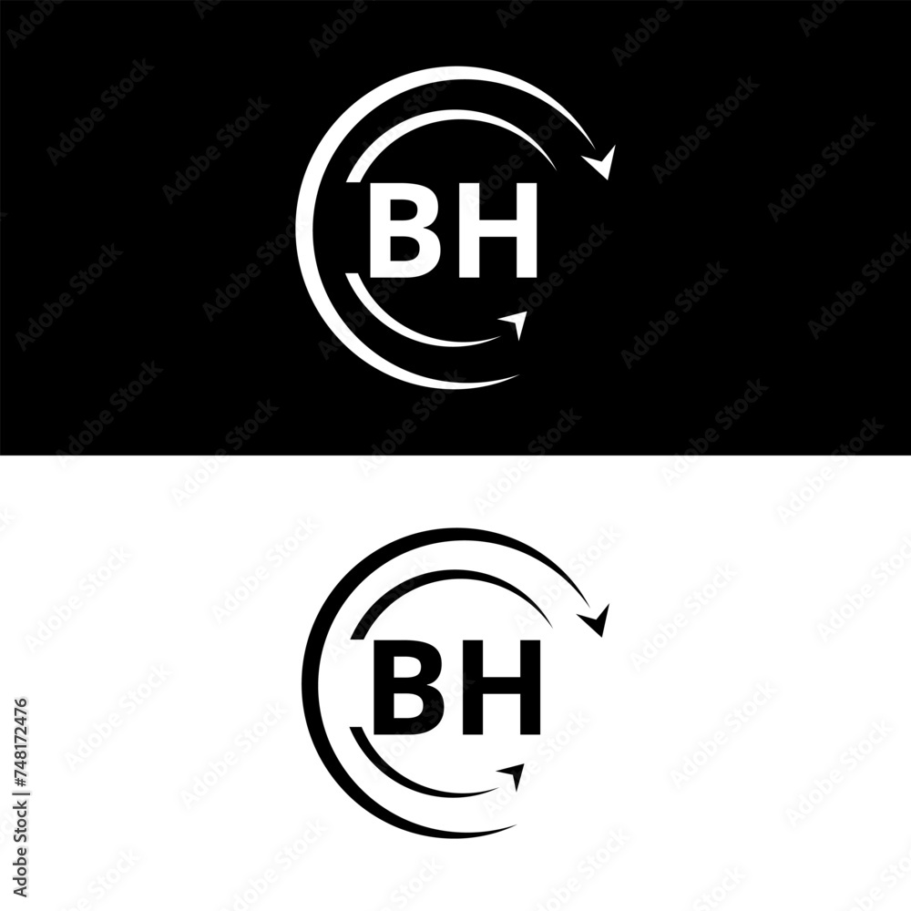 BH letter logo minimal unique and simple logo design, BH creative modern monogram logo style BH letter logo minimal unique and simple logo design, BH creative modern monogram logo style