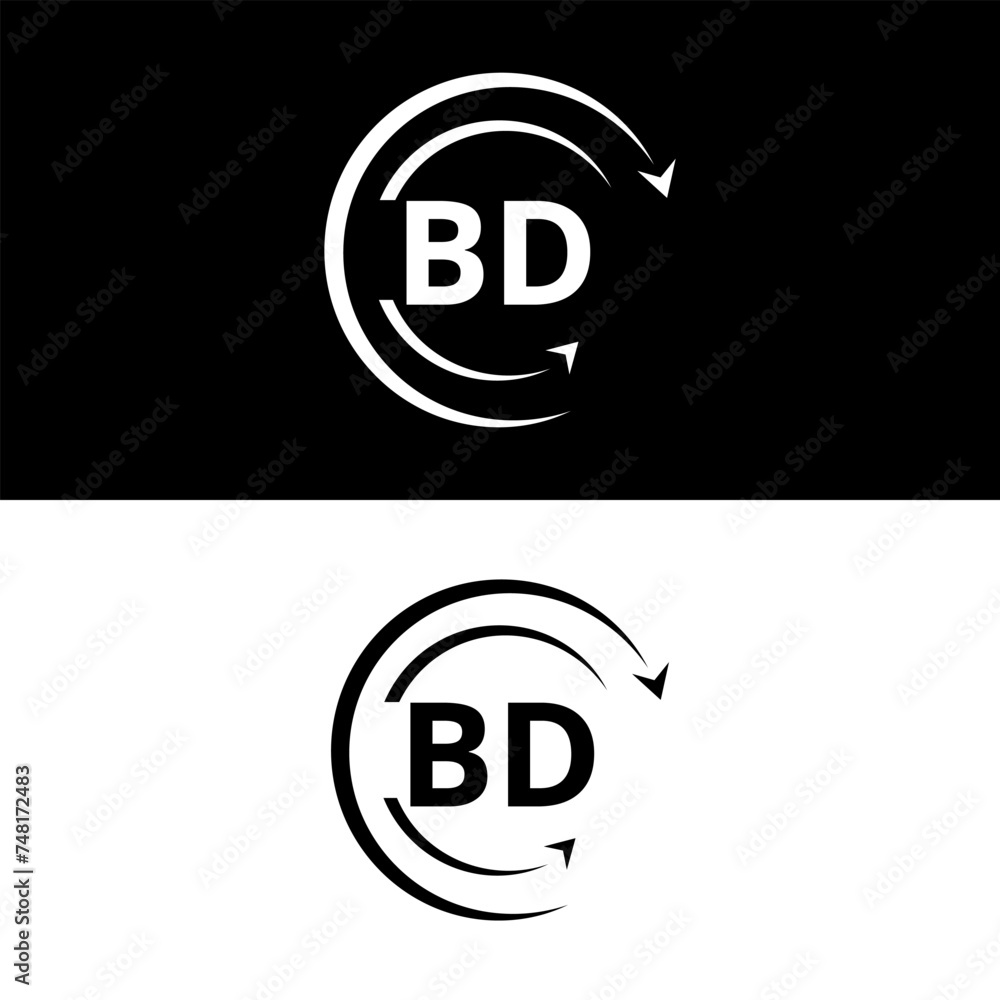BD letter logo minimal unique and simple logo design, BD creative modern monogram logo style BD letter logo minimal unique and simple logo design, BD creative modern monogram logo style
