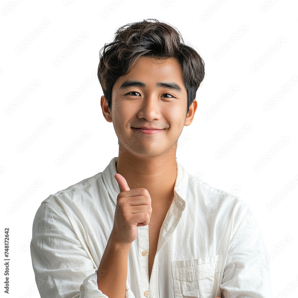 Photo of a young student smiling with transparent background Photo of a young student smiling with transparent background