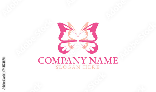 Butterfly modern company logo icon template, double butterfly logo © zeeshan