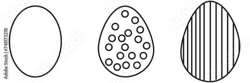 Egg icon. Easter eggs icons. Happy Easter day festival. Cracked egg Vector illustration.
