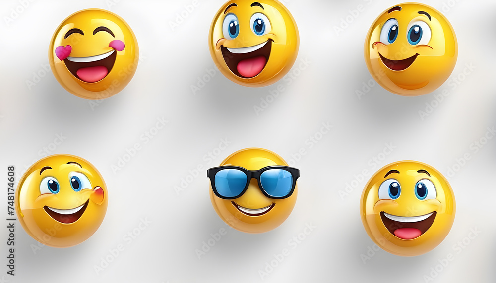 set of smileys. set of smiles. an emoji white backgroud set of smileys. set of smiles. an emoji white backgroud