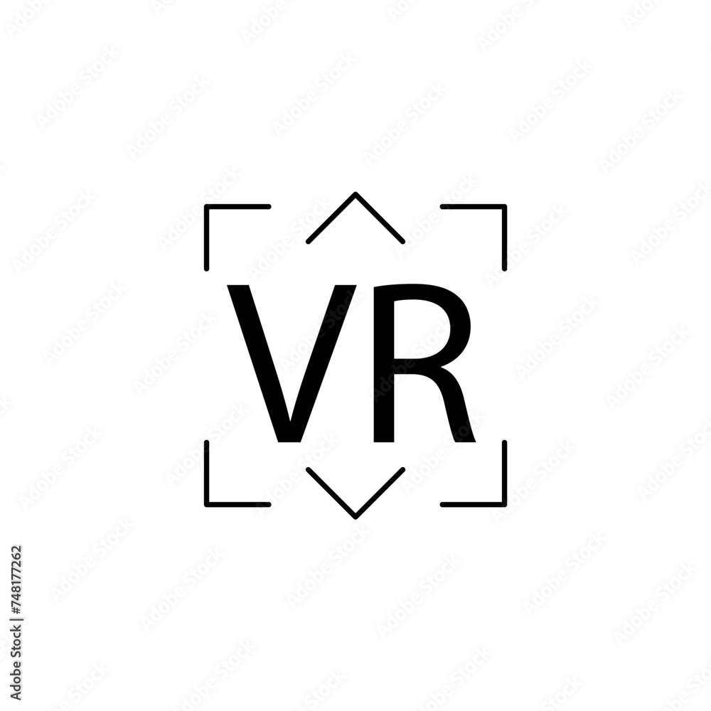 vr concept line icon. Simple element illustration. vr concept outline symbol design. vr concept line icon. Simple element illustration. vr concept outline symbol design.