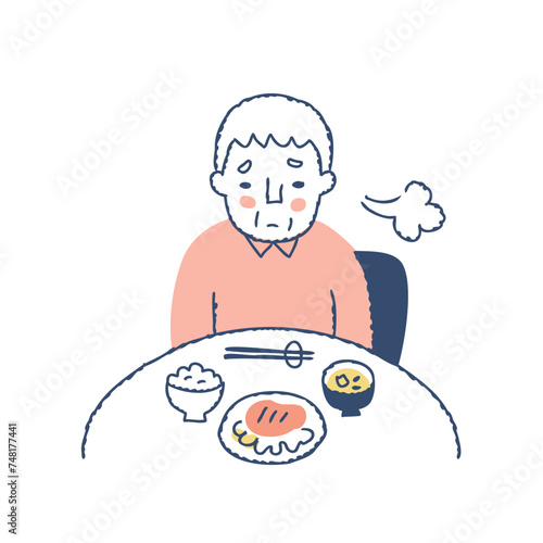 食欲がないシニア男性