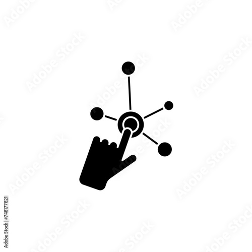 interactivity concept line icon. Simple element illustration. interactivity concept outline symbol design.