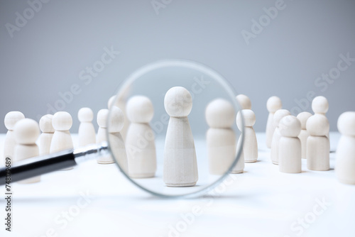 Leadership, recruitment job search concept for human resources, choosing the right people