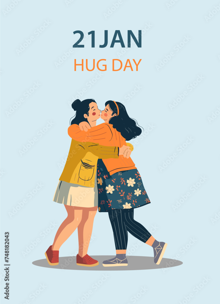 Warm embraces: hugs day vector illustration - a heartwarming celebration of love and connection. Perfect for notes infused with affection, expressing joy. Warm embraces: hugs day vector illustration - a heartwarming celebration of love and connection. Perfect for notes infused with affection, expressing joy.