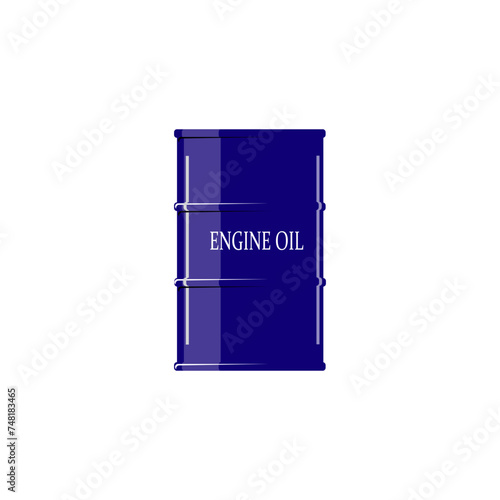 Machine oil in a barrel. Vector illustration