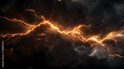 Drama-filled Dark Storm with Lightning Bolts