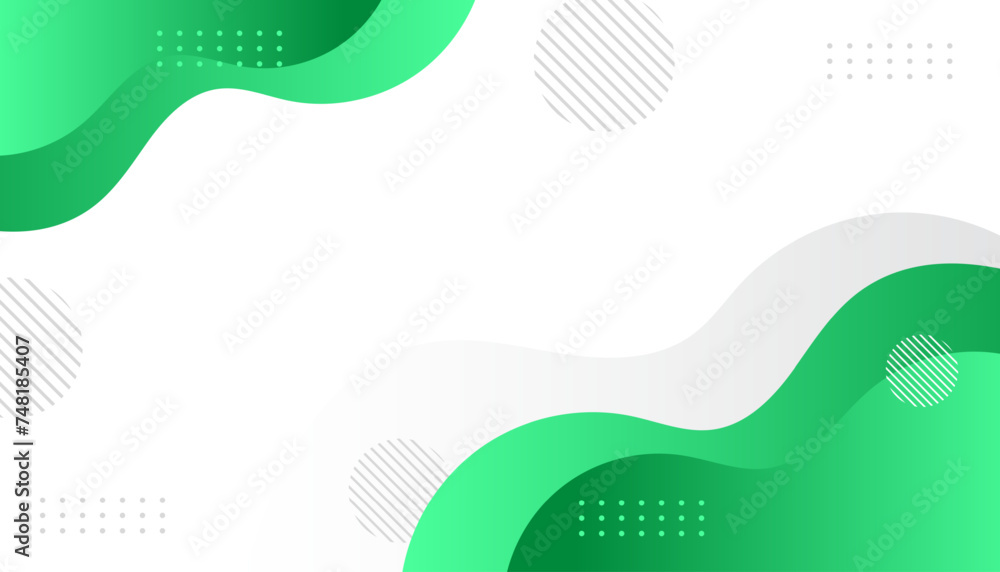 Modern gradient green abstract memphis style with geometric background. Vector illustration
