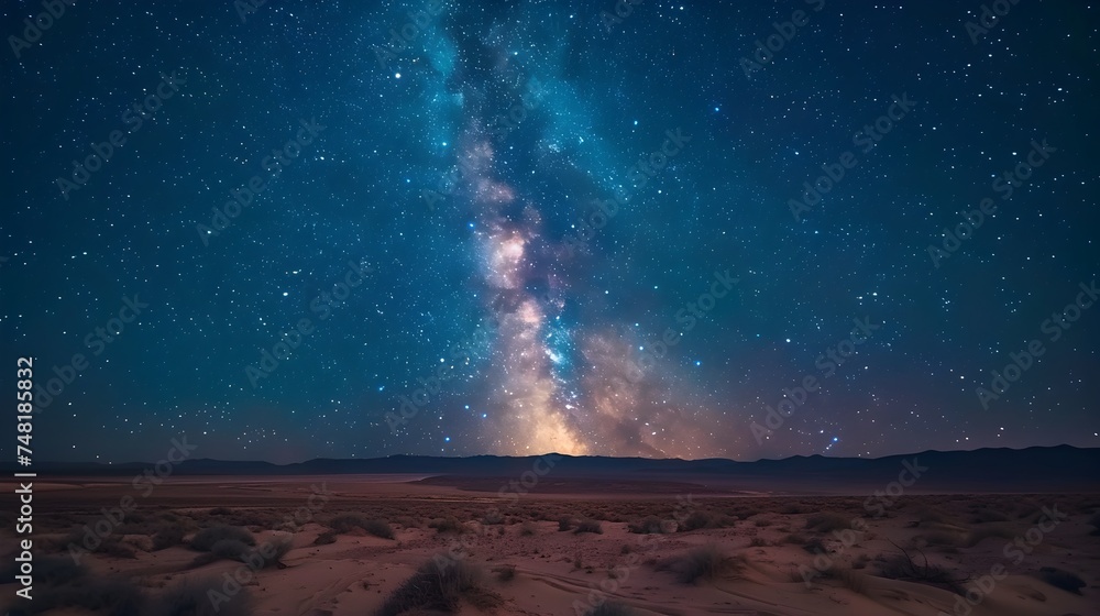 Milky Way Above Desert Night Sky
