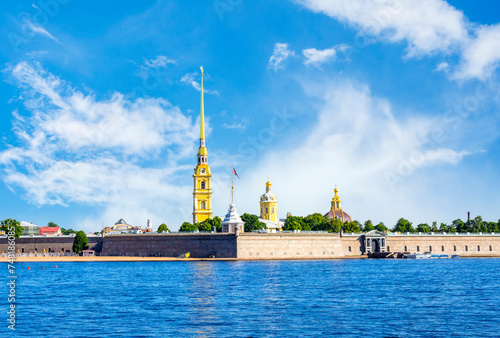 Peter and Paul Fortress in summer, St. Petersburg, Russia