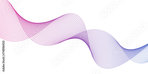 Abstract white paper wave background and abstract gradient,Design element for technology, science, modern concept.Futuristic colorful background. Backdrop with lines and waves.
