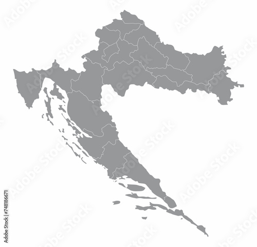 Croatia administrative map