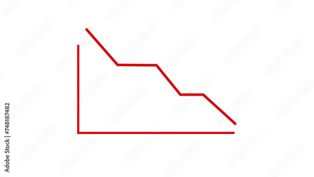 Animated arrow growth up and down icon on background Animated arrow growth up and down icon on background