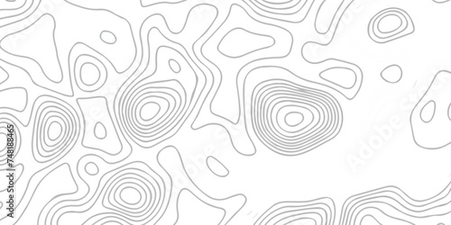 Topographic map background geographic line map with seamless white paper wave design. The black on white contours vector topography stylized height of the lines map.	