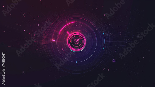 Desktop wallpaper from minimalistic HUD, dark background