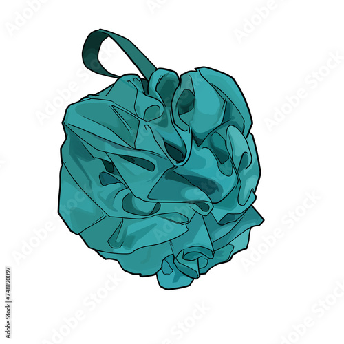 Slika na platnu loofah scrub, 2D illustration with transparent background
