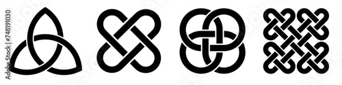 Image set of variety ornaments in Celtic style.