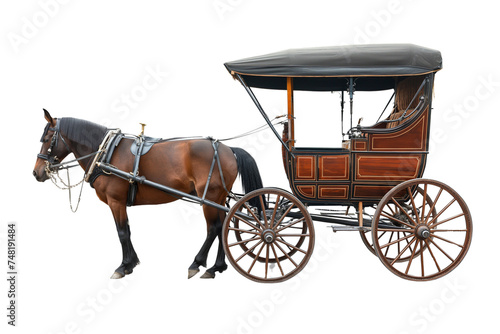 horse-drawn carriage on a transparent background photo
