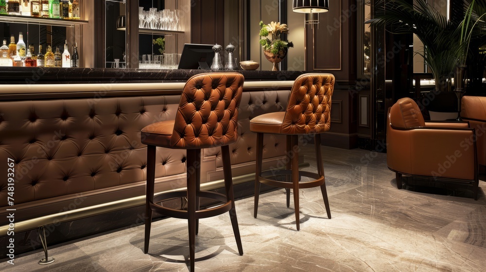 Elegant Leather Bar Stools Elegant Leather Bar Stools