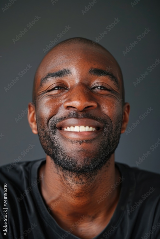 emotional portrait of happy black man. ai generated emotional portrait of happy black man. ai generated