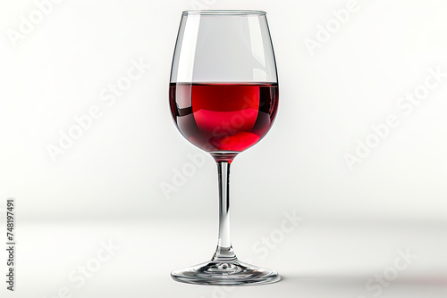 Elegant Red Wine Glass, Perfectly Balanced Beverage created with Generative AI technology