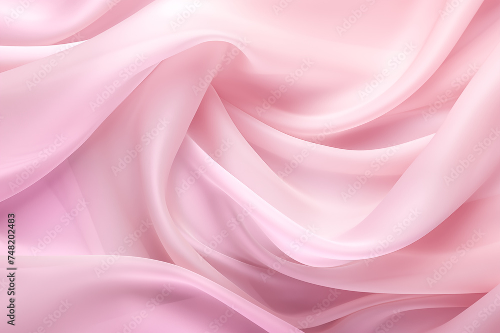 Obraz premium Delicate pink silk or satin fabric, backdrop.