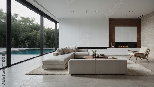 Design mockup in white and color of luxury house