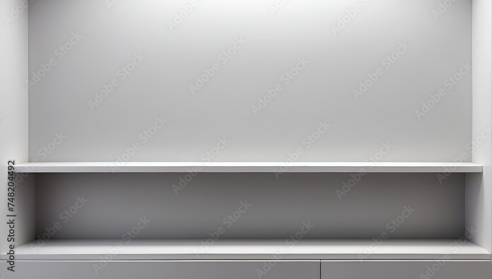 Empty shelf on a wall Empty shelf on a wall