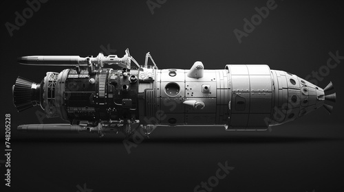Unpolished exterior of a spacecraft showing the beauty of functional minimalist design photo