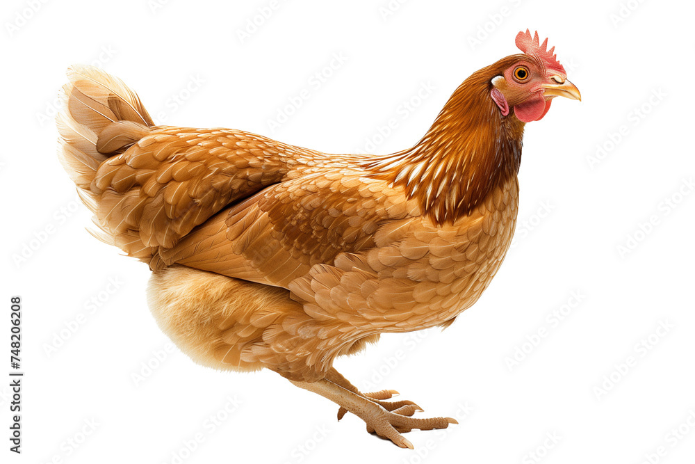 chicken isolated on transparent background. Generative ai