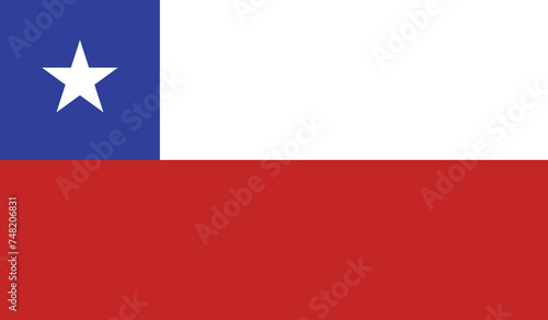 National Flag of Chile Vector, Chile Flag Background, Chile sign photo