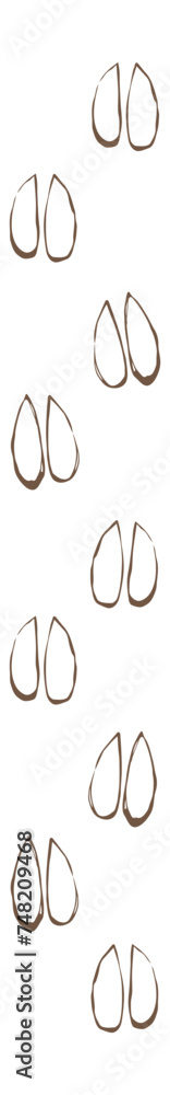 Traces of hooves. Vector drawing
