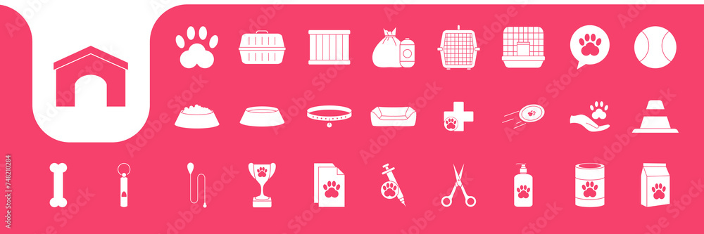 pets care and cargo icon set collection design vector pets care and cargo icon set collection design vector