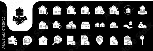 buy house icon set collection design vector