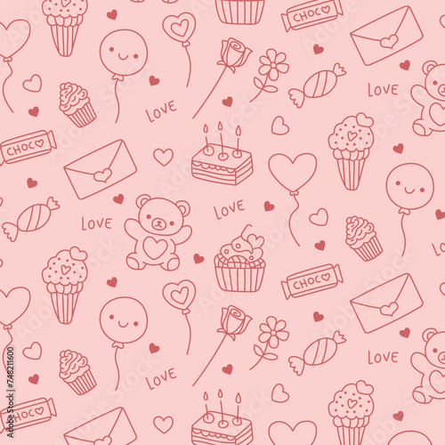 Patrones o textura de cosa de san valentin y cosas de amor de enamorados
