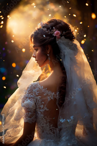 bride with a veil