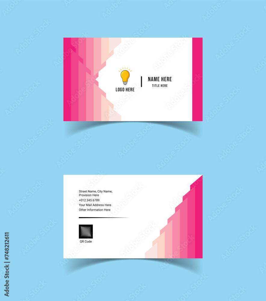 Modern and creative business card template design. Minimal style, clean double sided business card layout. Modern and creative business card template design. Minimal style, clean double sided business card layout.