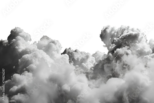 Monochromatic Cloudscape with a Hint of Mystery, Generative AI