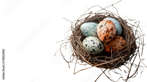 A Birds Nest With Eggs, cut out Easter symbol