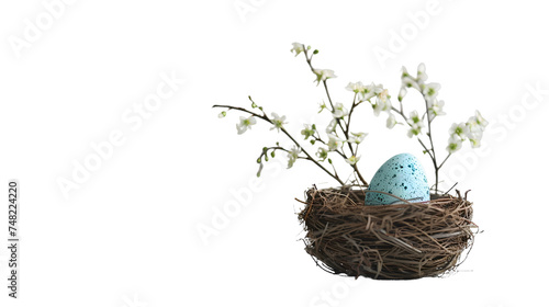 Birds Nest With Two Eggs, cut out Easter symbol