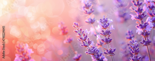 fragrant lavender flowers on the field